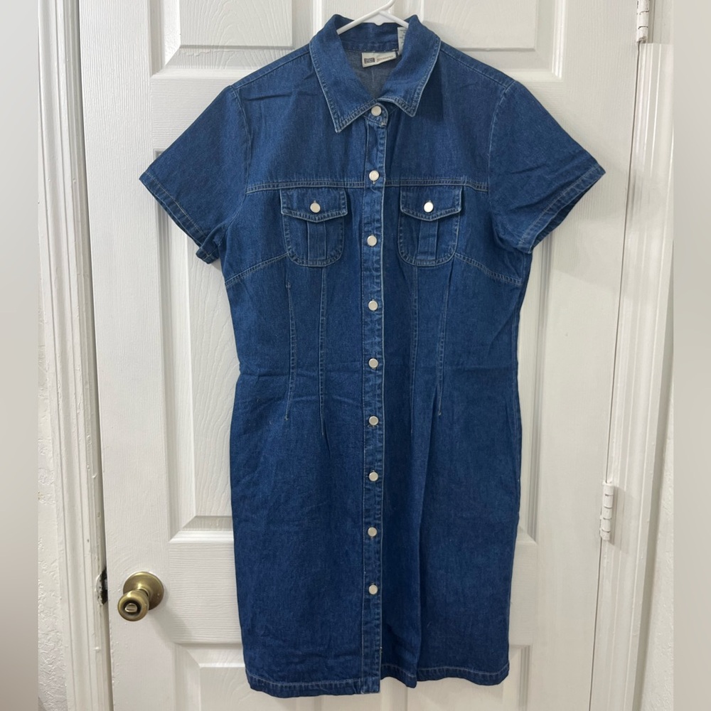 Faded Glory Denim Collared Mini Dress